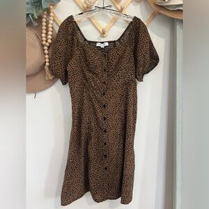 Kay + Jay Cheetah Print A Line Dress